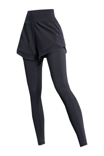 Fitness pants women's high waist fake two-piece running Yoga Pants elastic tight fitting autumn and winter wear quick drying exercise pants  SKSP024 detail view-13